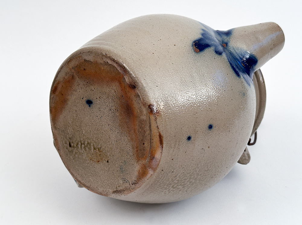 evan r jones luzerne county pittson pennsylvania cobalt decorated stoneware batter jug