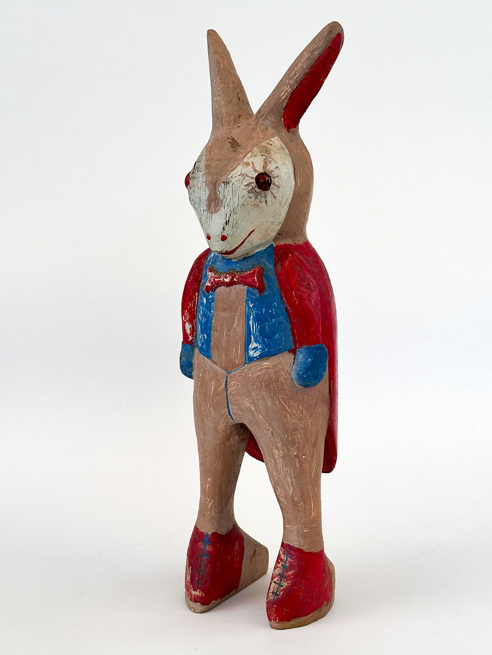 1963 Silvo P Zoratti Peter Rabbit Wooden Folk Art Sculpture 