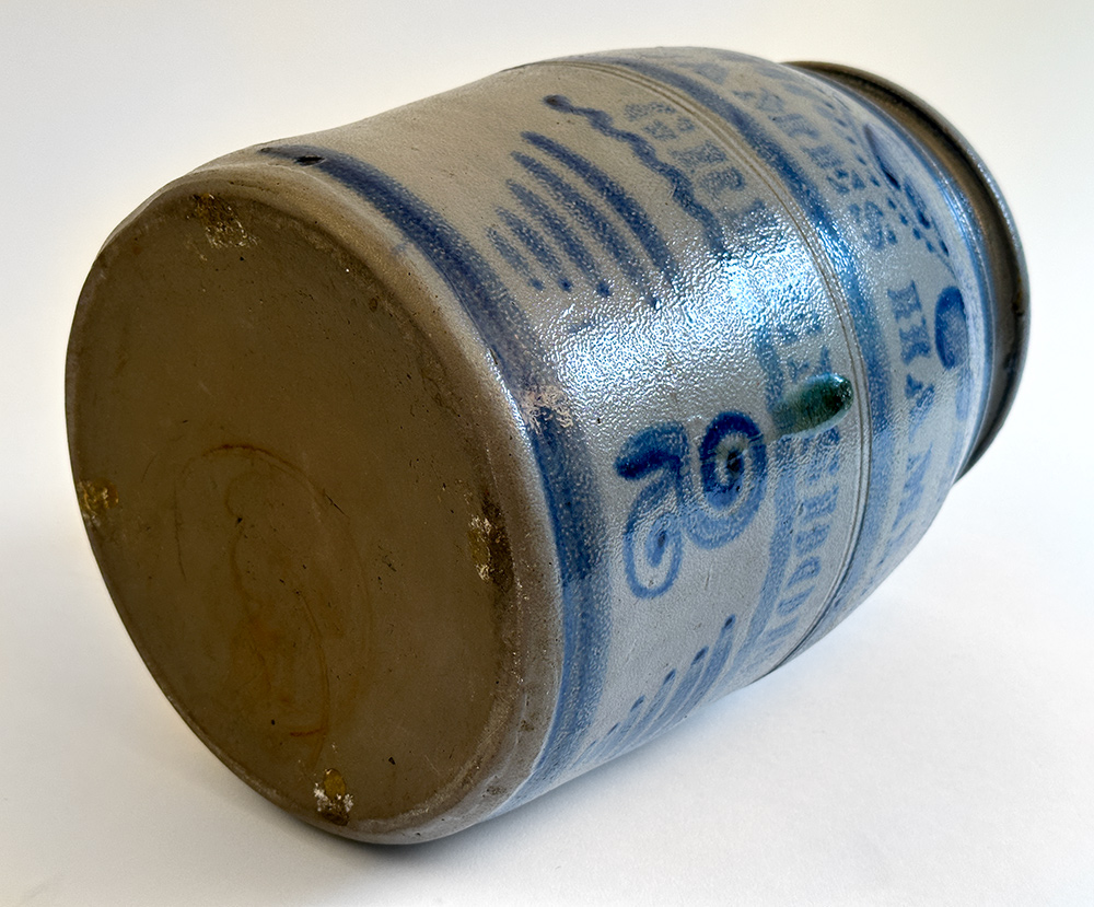 james hamilton blue decorated greensboro pennsylvania antique stoneware crock