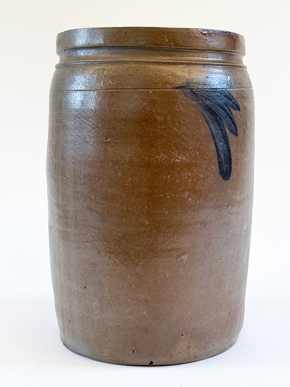 from james harty charlotte nc cobalt decorated salt glazed stoneware merchant jar made in baltimore md