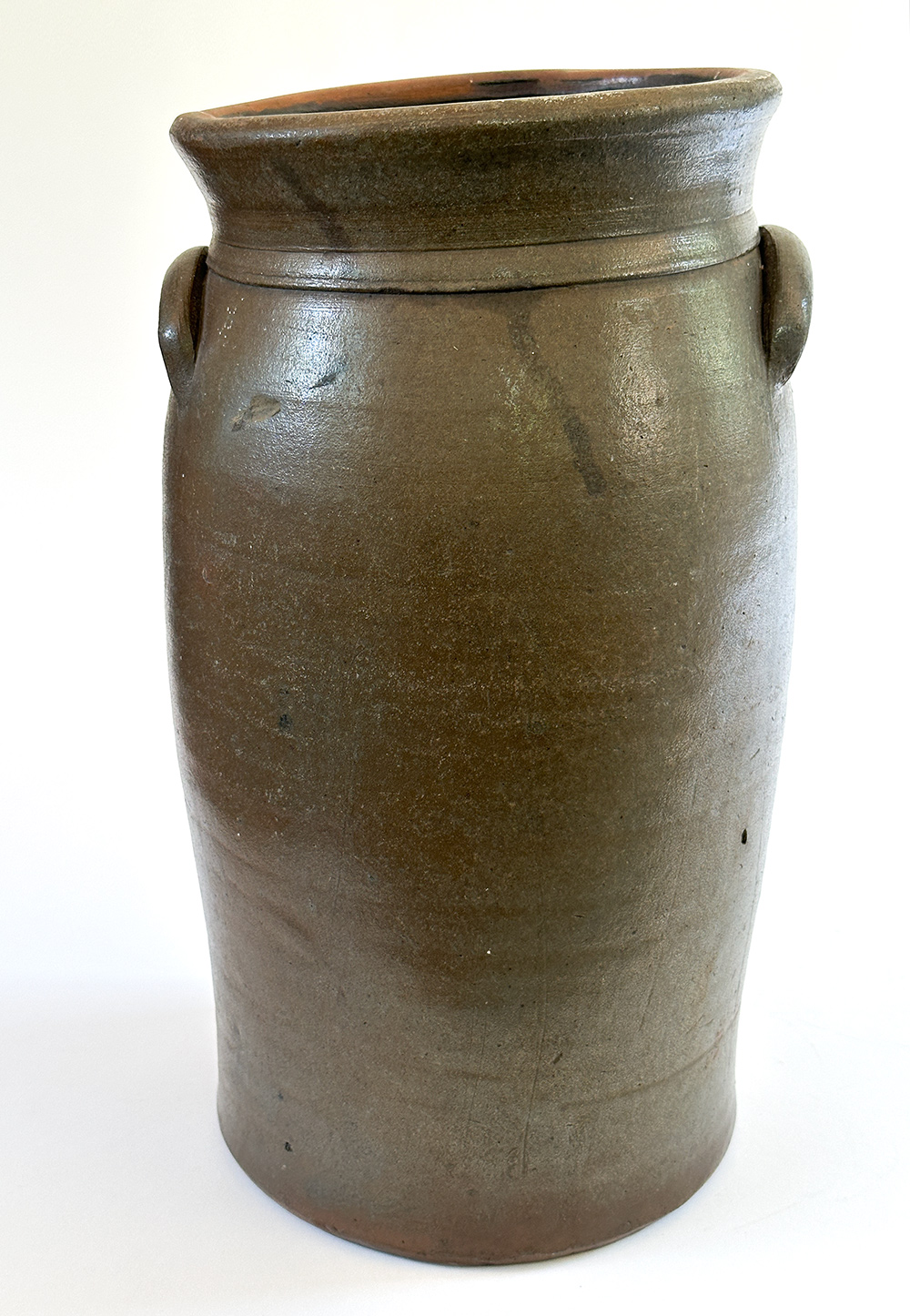 Jane Lew wv cobalt decorated stoneware churn