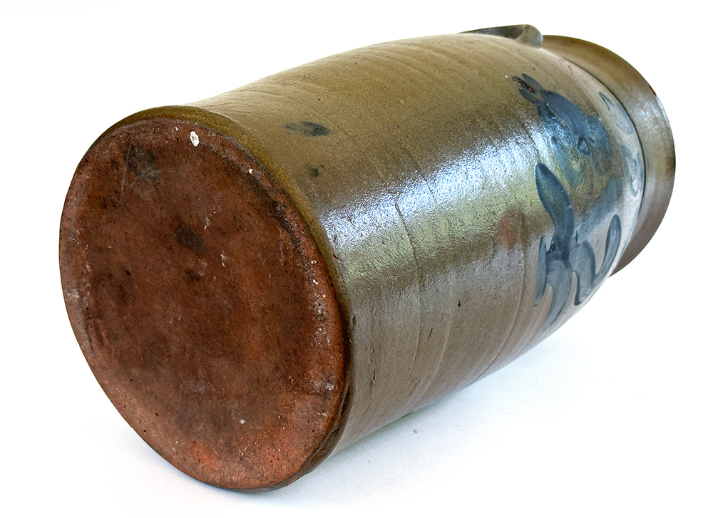 Jane Lew wv cobalt decorated stoneware churn