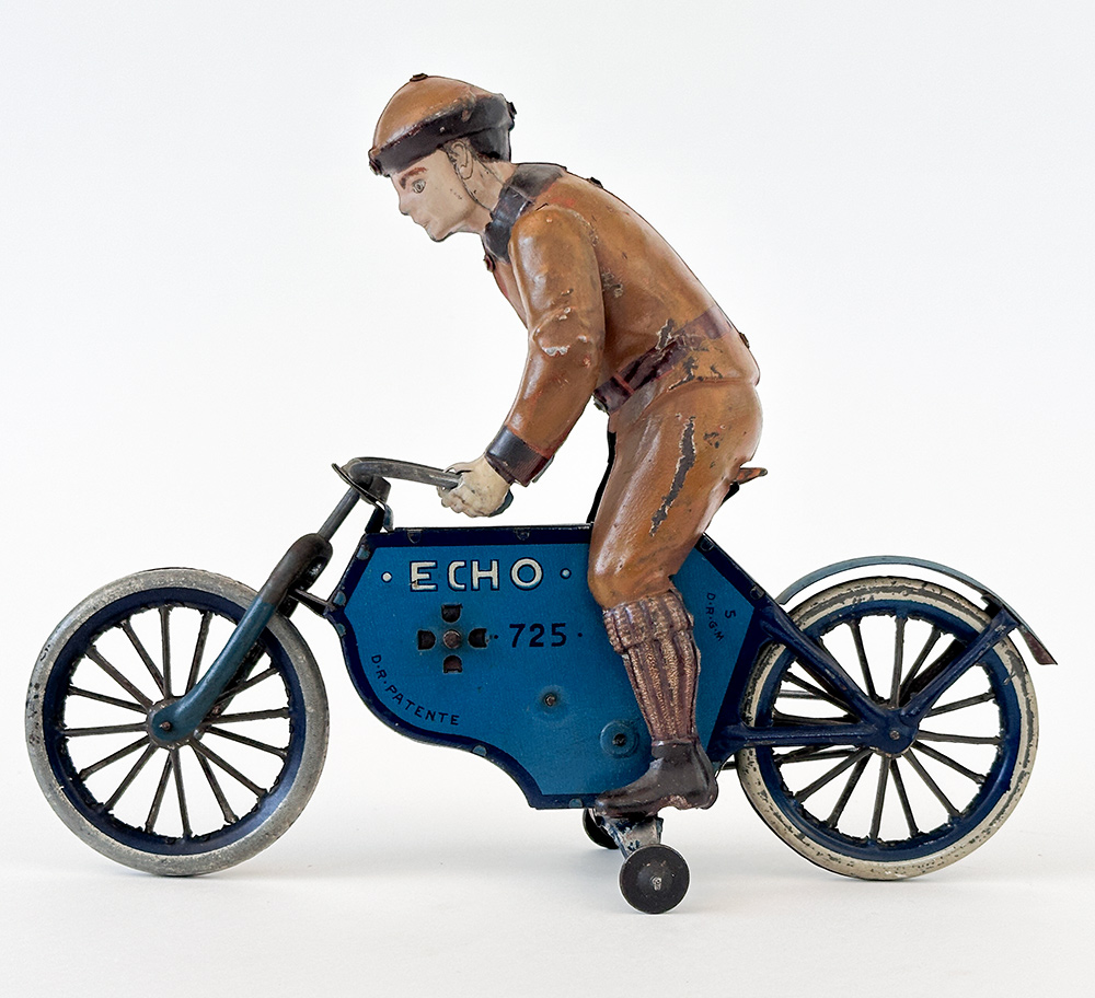 echo 725 lehmann german tin windup toy motorcycle