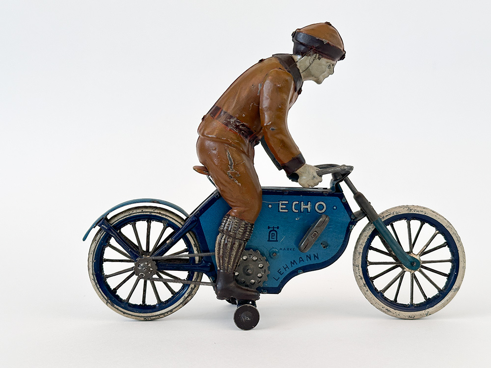 echo 725 lehmann german tin windup toy motorcycle