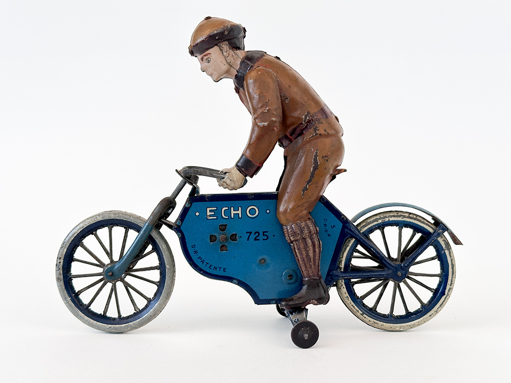 echo 725 lehmann german tin windup toy motorcycle