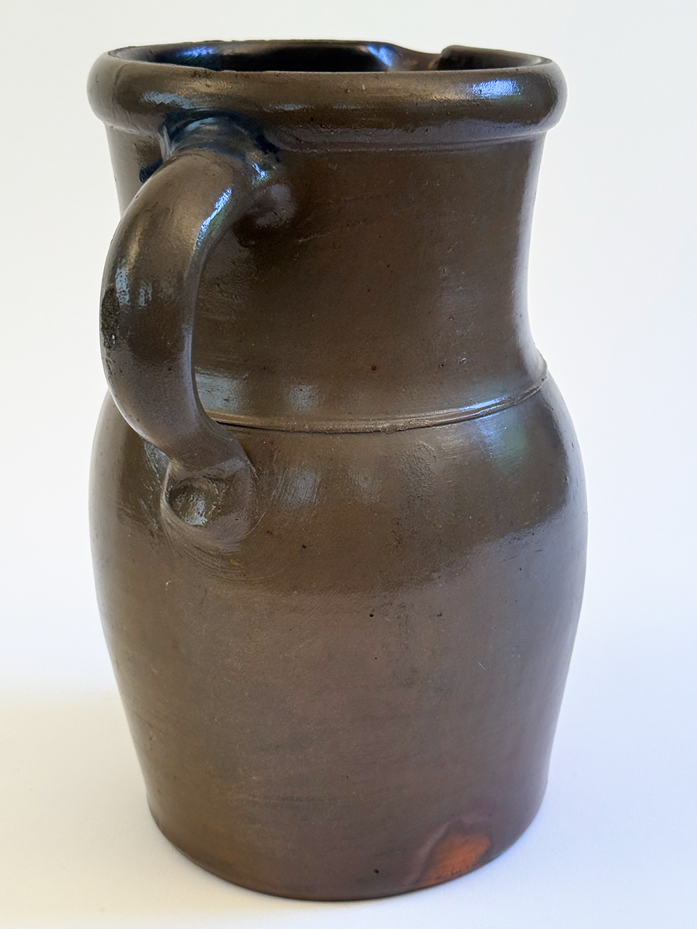 palatine wv cobalt decorated stoneware pitcher
