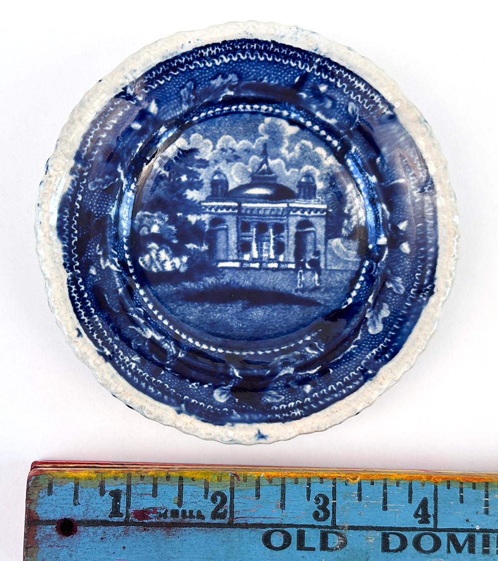 staughtons church philadelphia dark blue historical staffordshire cup plate stevenson and williams