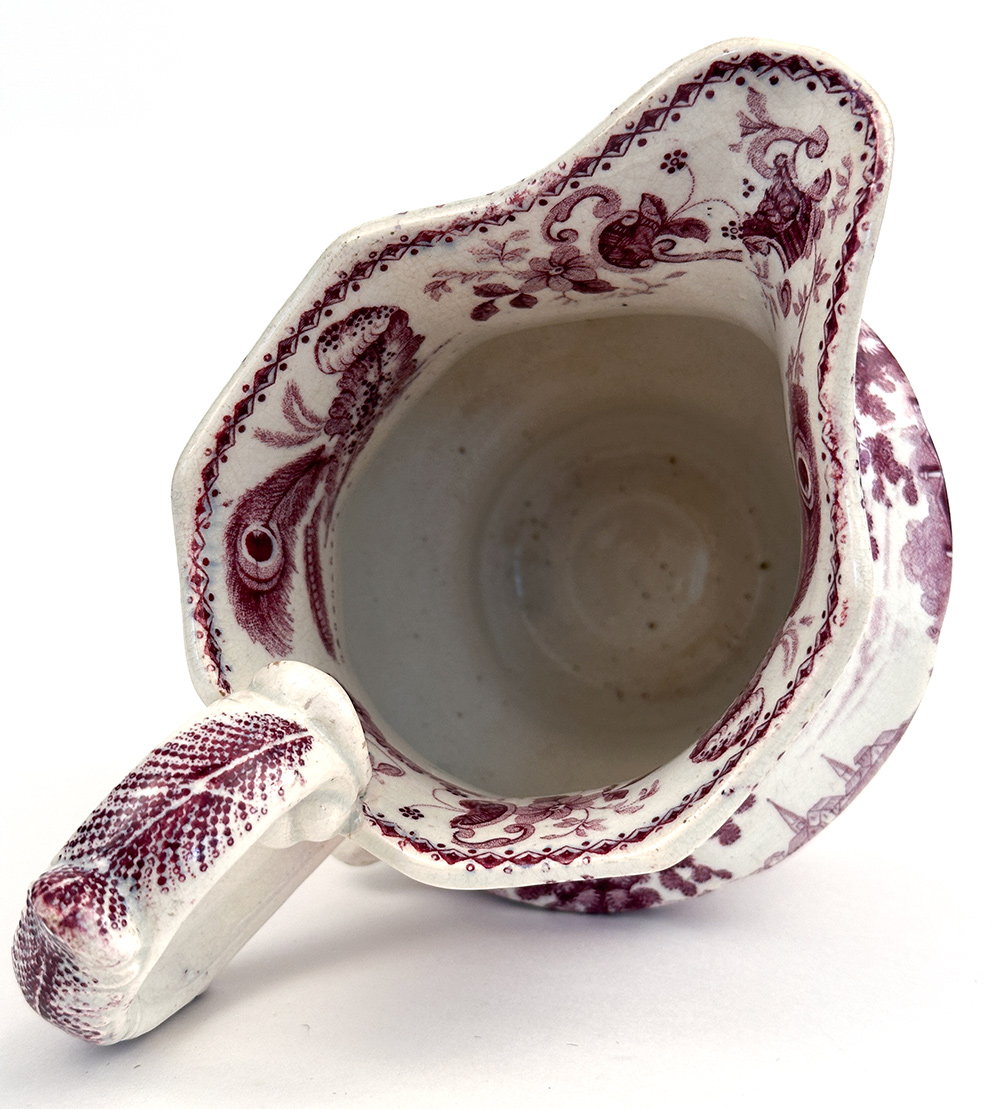 job and john jackson historical staffordshire purple cream pitcher