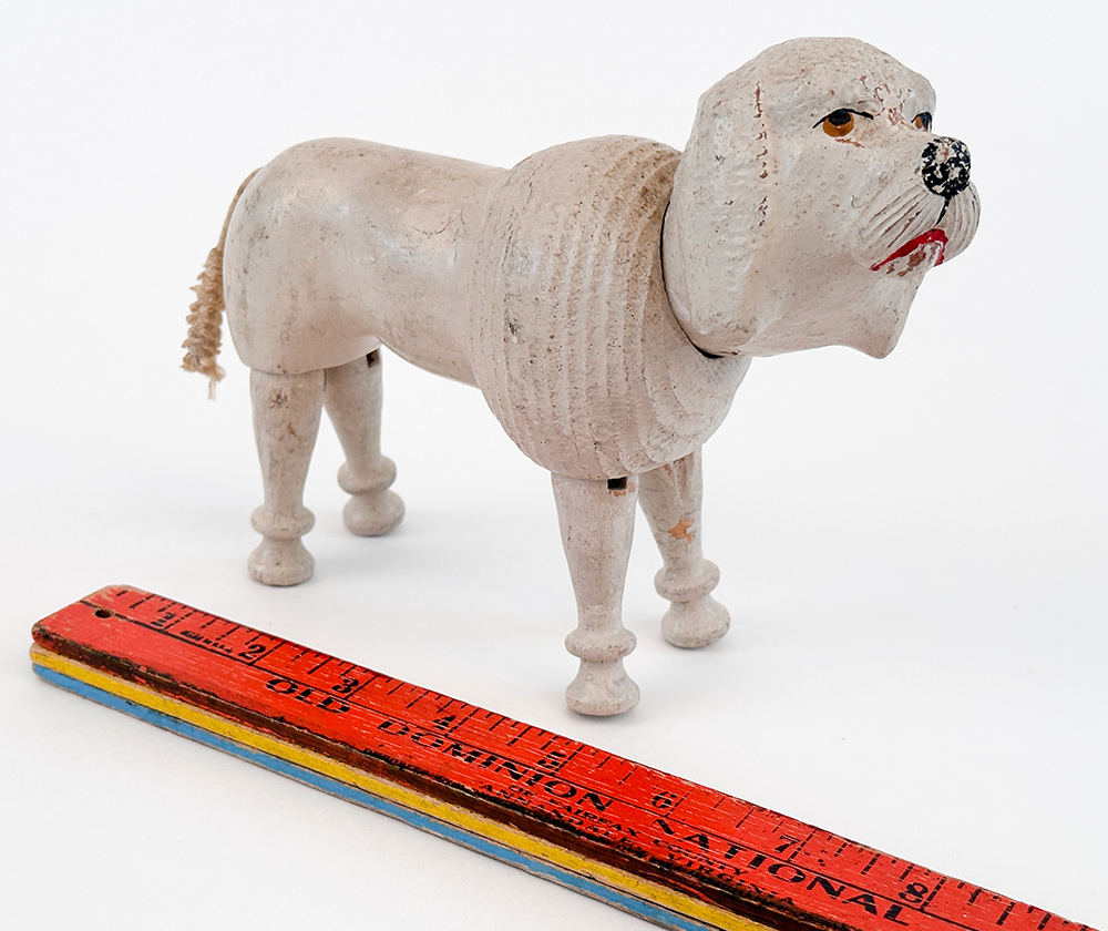 Regular sized schoenhut poodle wooden animal 1920s