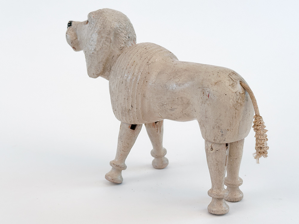 Regular sized schoenhut poodle wooden animal 1920s