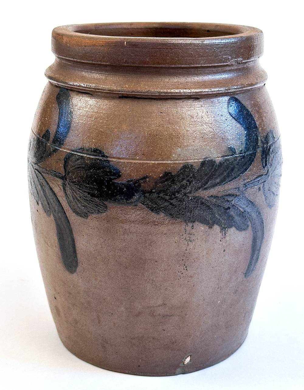 rare alexandria virginia blue decorated stoneware crock