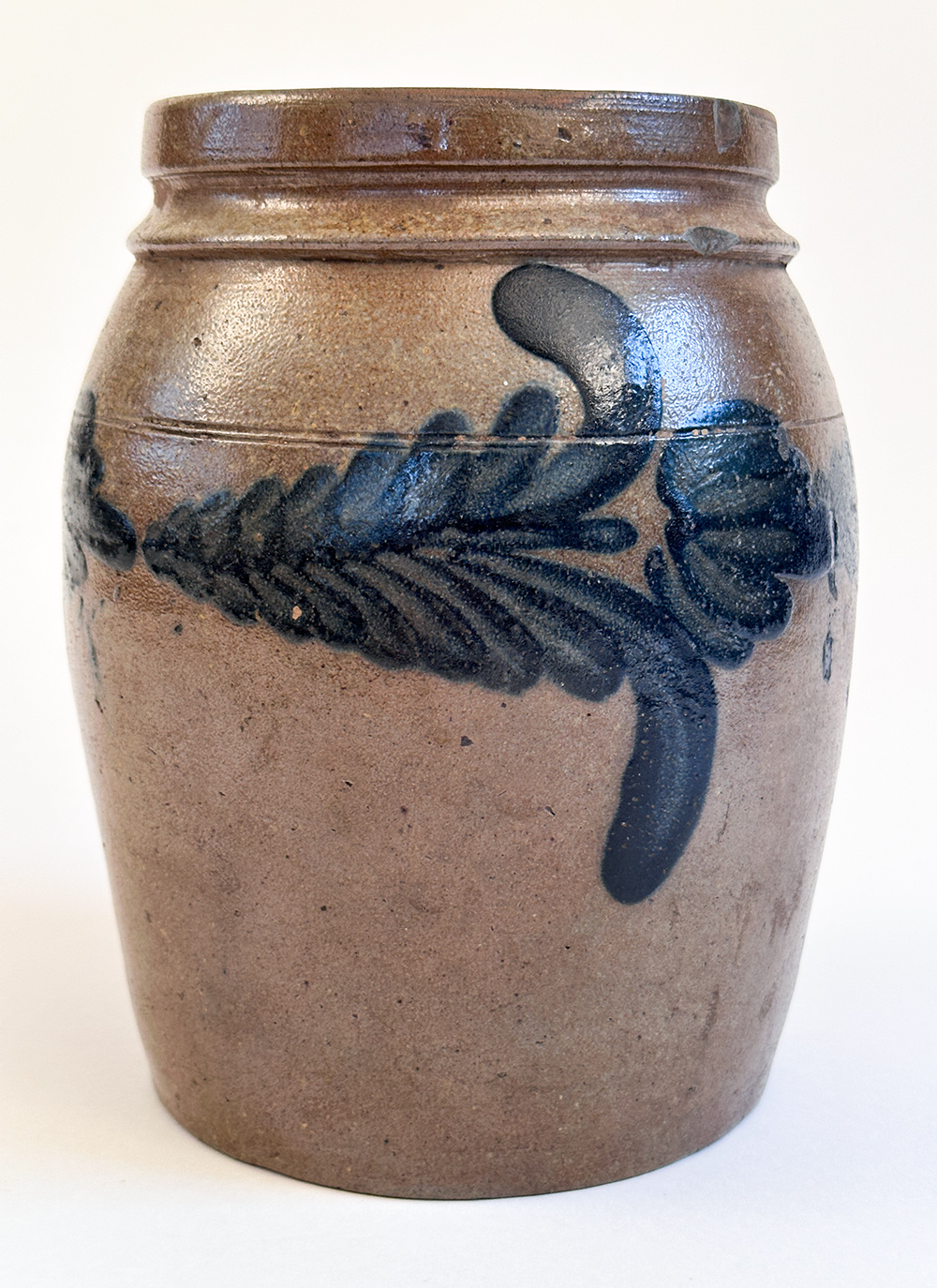 rare alexandria virginia blue decorated stoneware crock