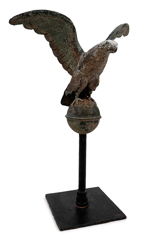 antique copper and zinc small eagle weathervane by fiske for sale