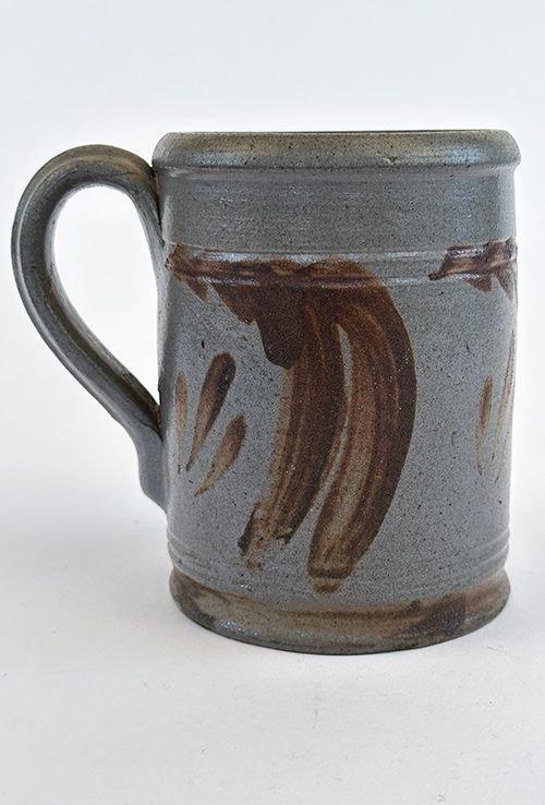 rare george fulton virginia stoneware 19th century handled mug