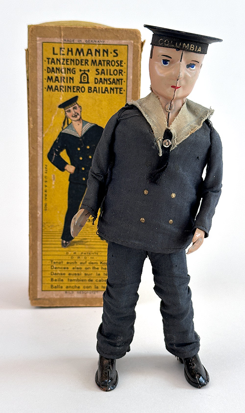 antique tin windup toy the dancing sailor made by the german company Lehmann in the early 1900s for sale