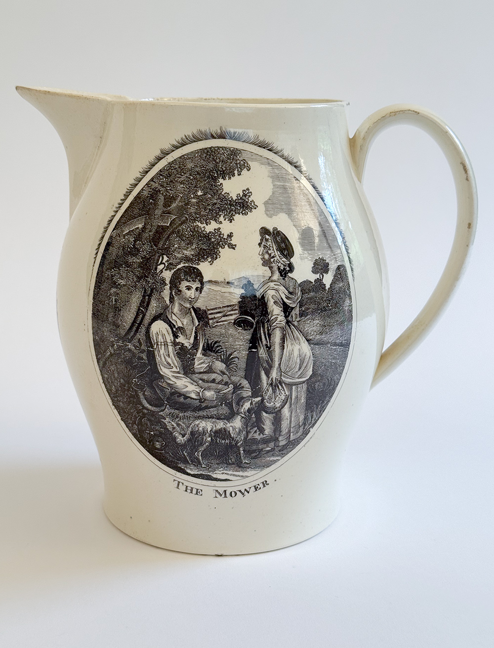 washington in glory america in tears herculaneum pottery liverpool creamware jug 