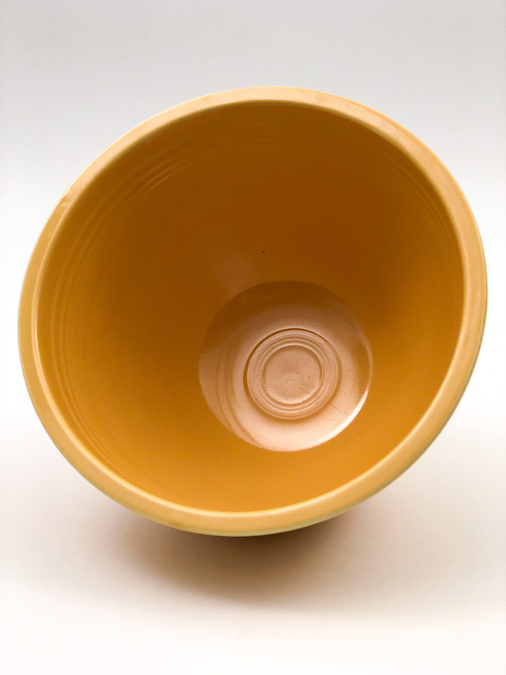 Number 6 Yellow vintage fiesta nesting bowl