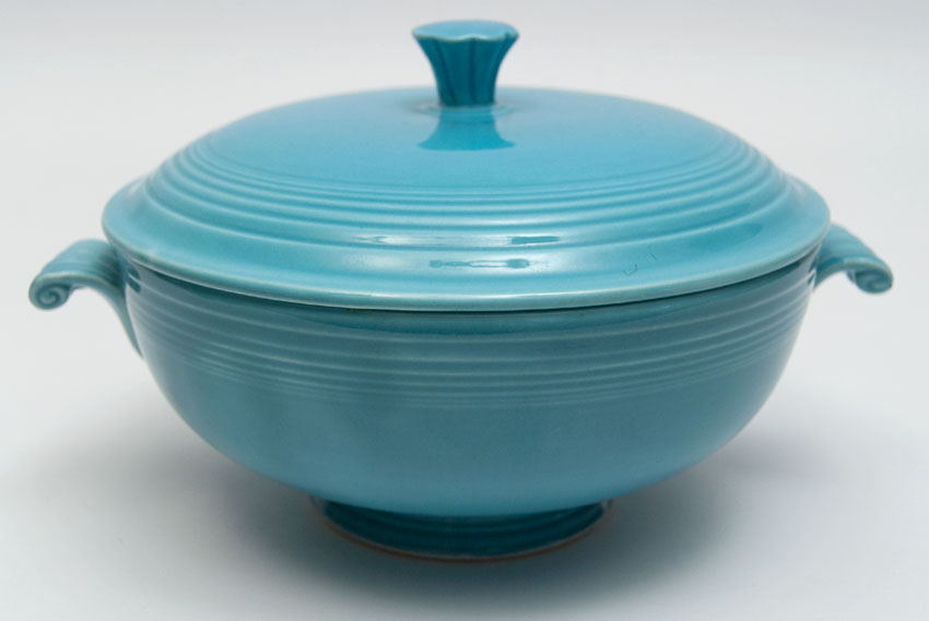 Vintage fiestaware turquoise casserole for sale