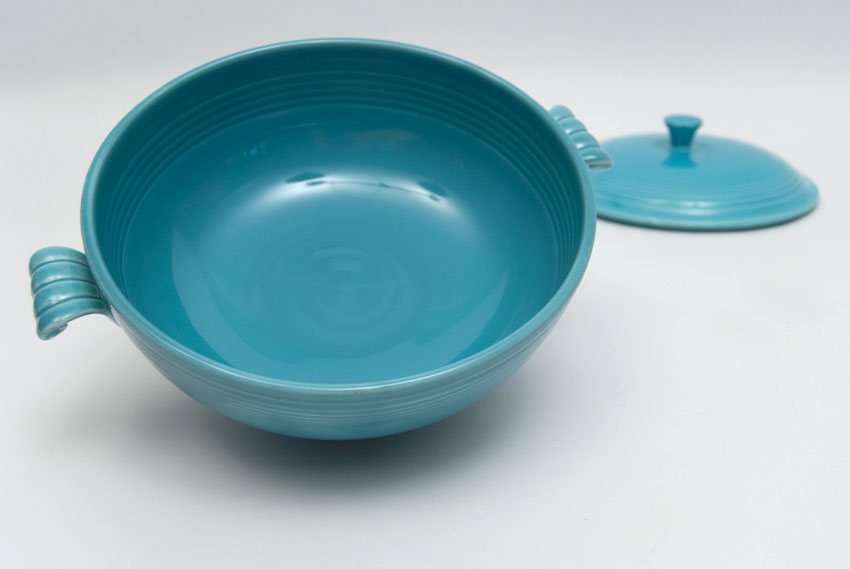 Vintage fiestaware turquoise casserole for sale