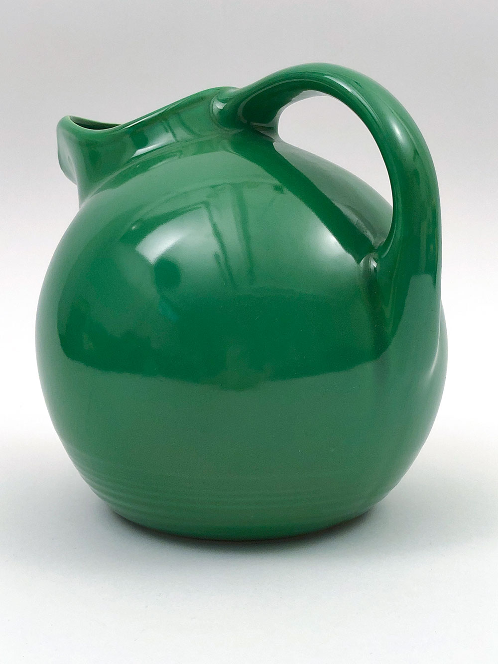 harlequin servcice water pitcher in rare medium green