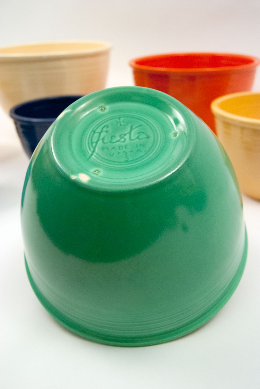Vintage Fiesta Mixing Bowl Original Green Number Five