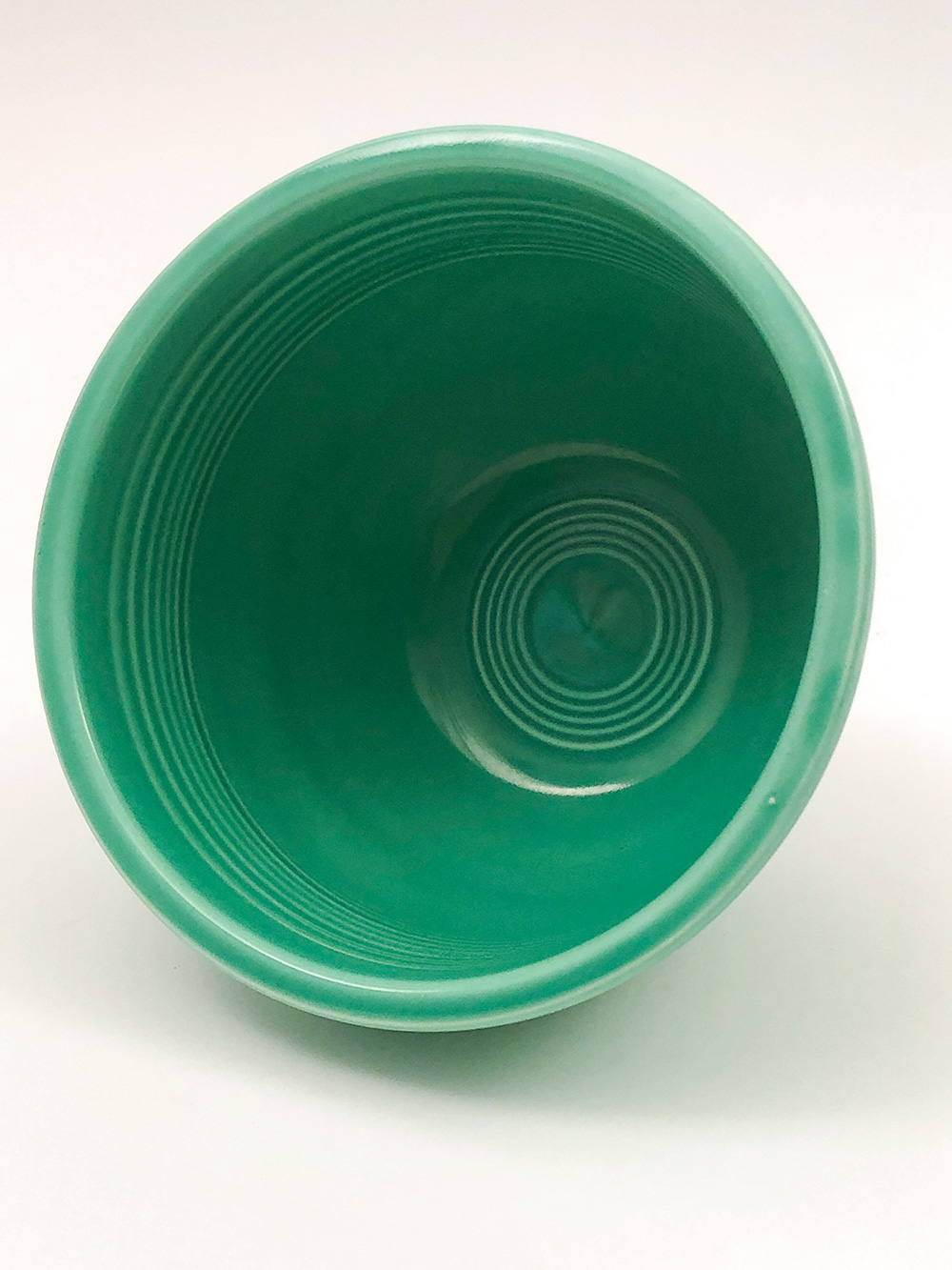 inside view Number 2 green vintage fiesta mixing bowl