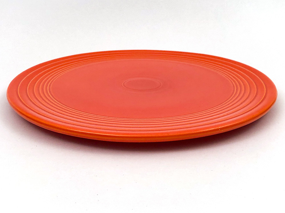 original red fiestaware cake plate