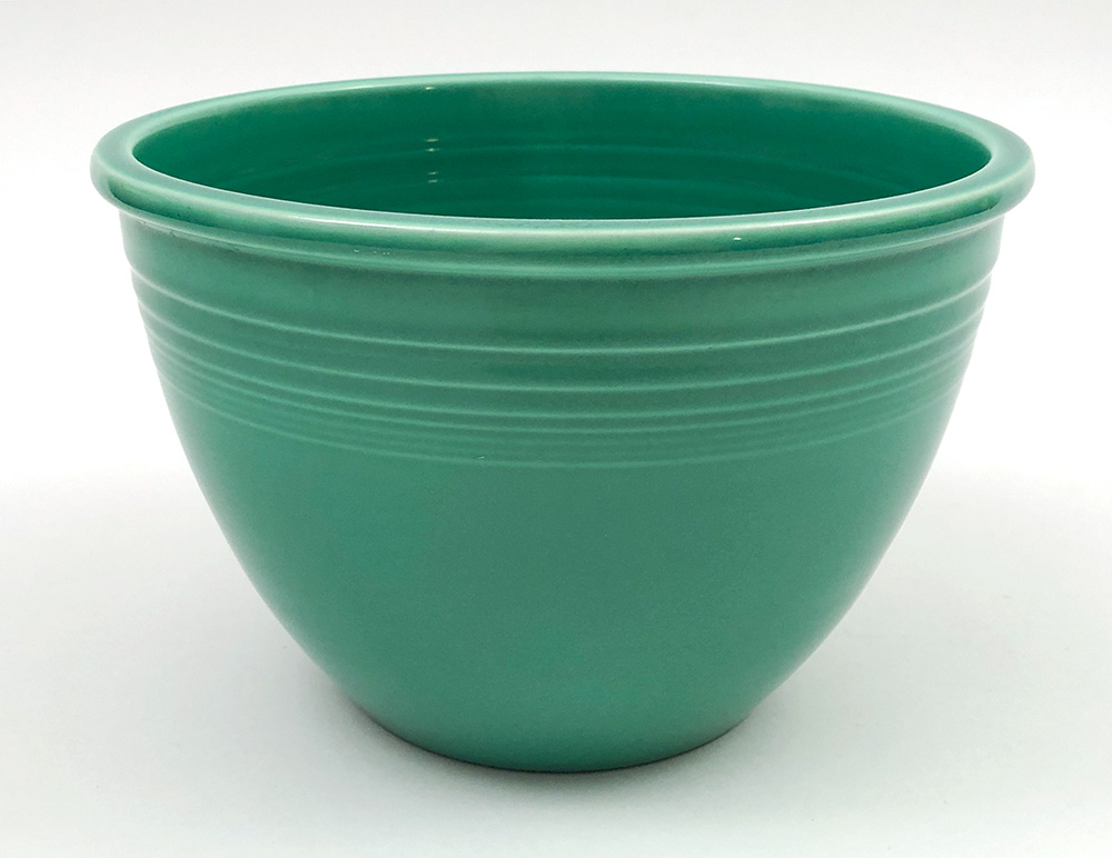 Number 4  green vintage fiesta mixing bowl