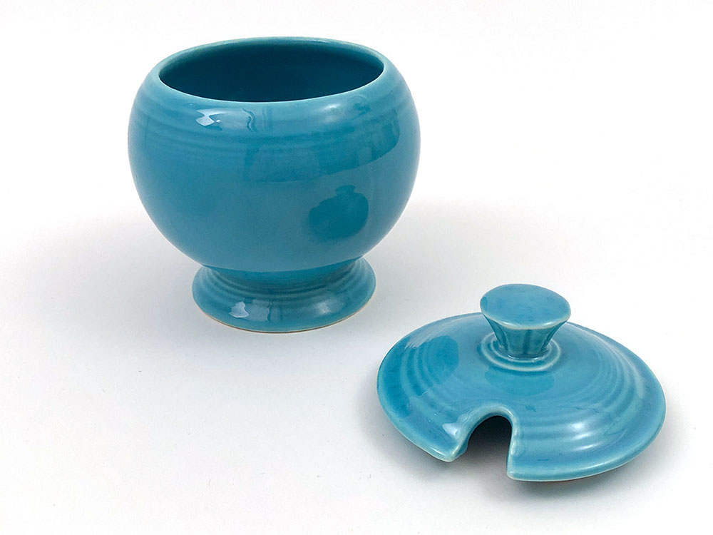 vintage fiestaware turquoise covered marmalade