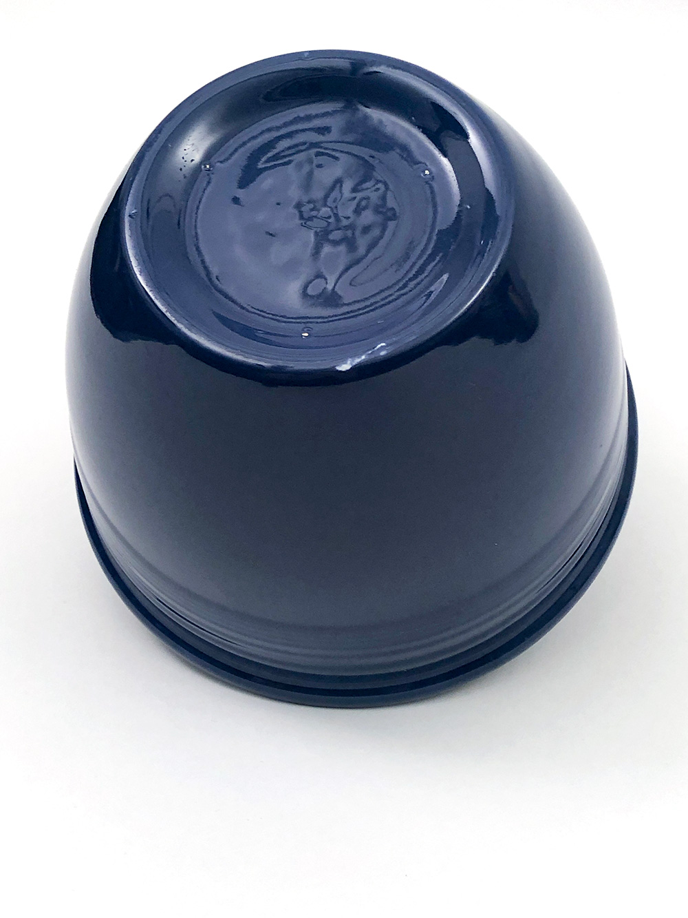 bottom mark Number 3 cobalt blue vintage fiesta mixing bowl