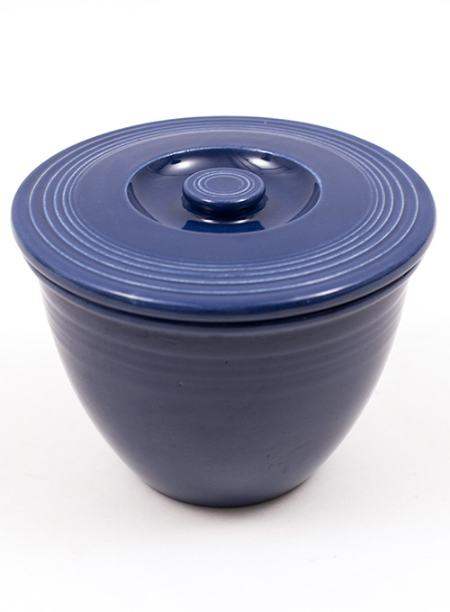 vintage fiestaware mixing bowl lid in original blue number 1 size