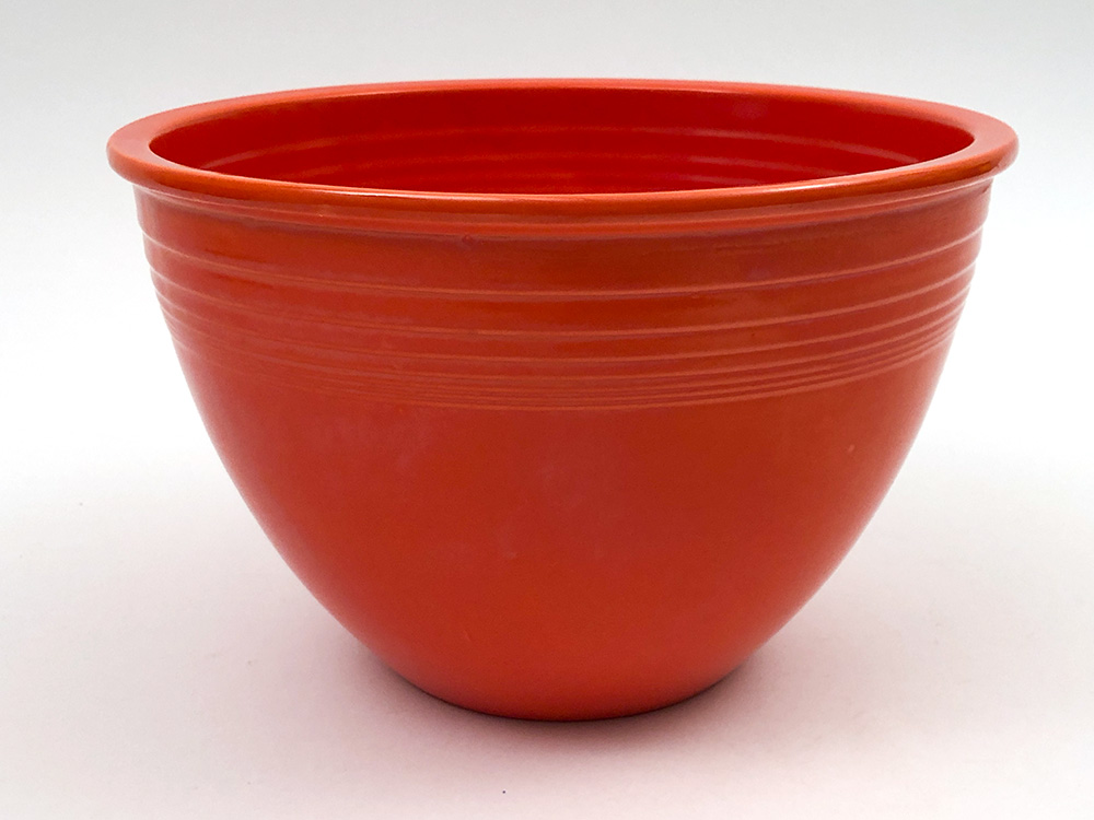 Number 6 red vintage fiesta nesting bowl