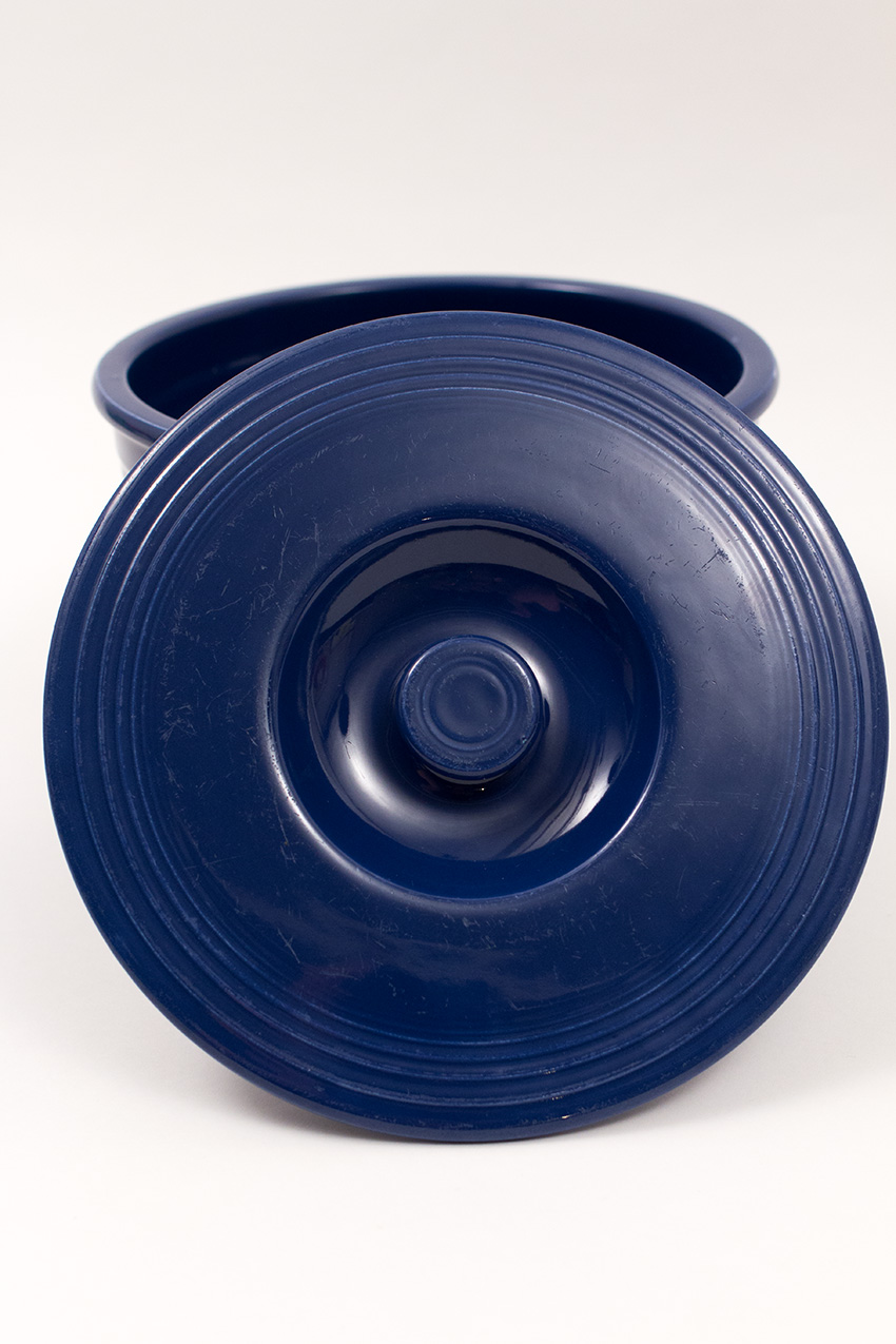 blue fiestaware bowl lid large size 4