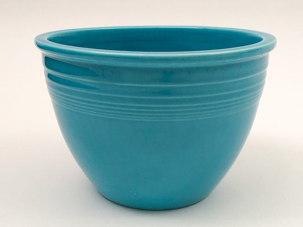Number 3  turquoise vintage fiesta mixing bowl
