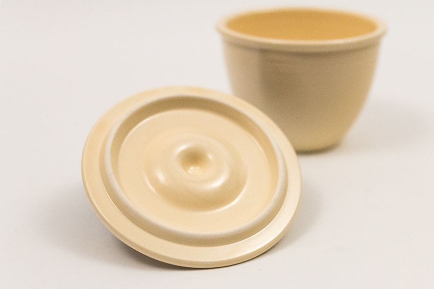 rare small vintage fiestaware old ivory nesting bowl lid for sale