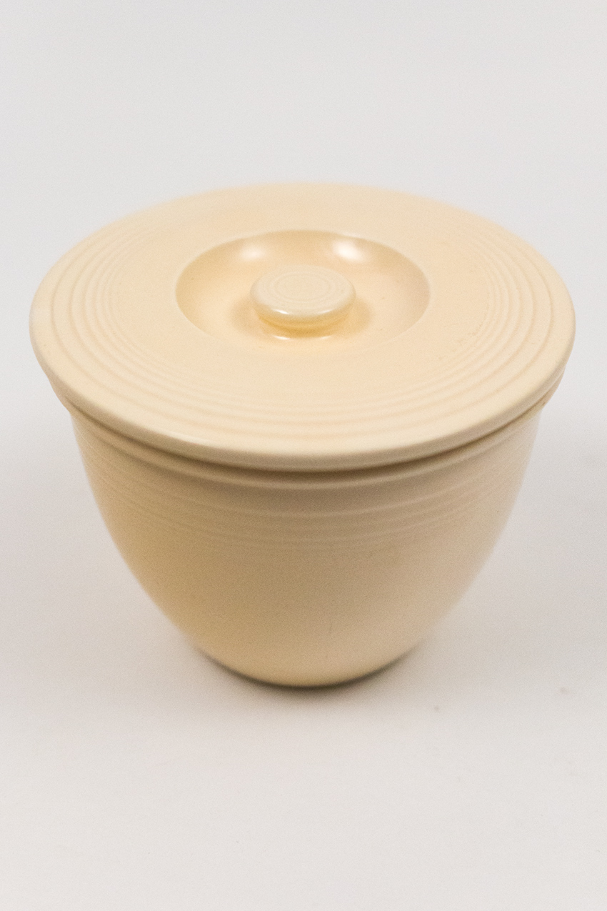 rare small vintage fiestaware old ivory nesting bowl lid for sale