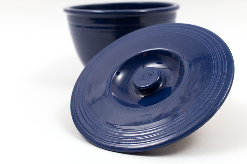 blue fiestaware bowl lid large size 4