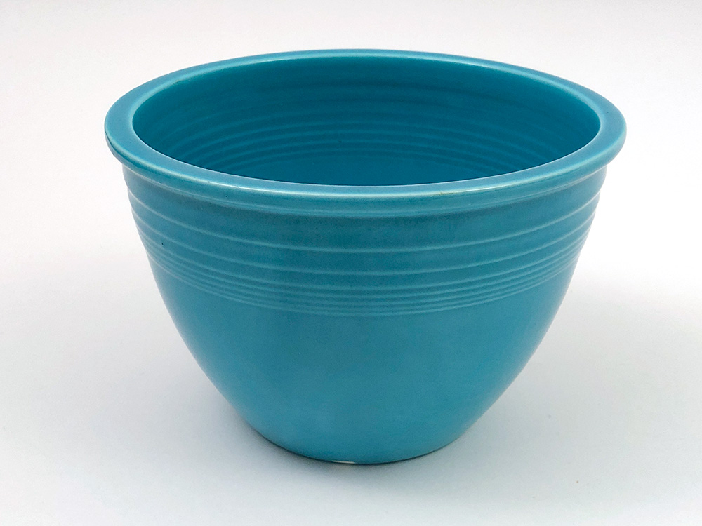 Number 3  turquoise vintage fiesta mixing bowl