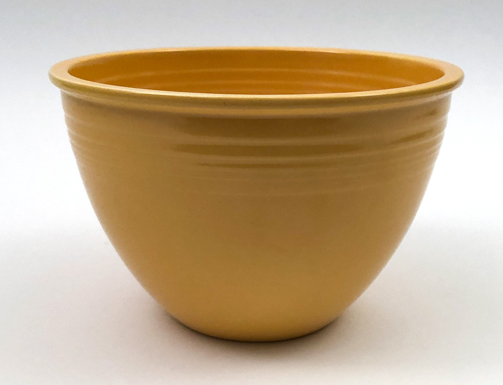 Number 6 Yellow vintage fiesta nesting bowl