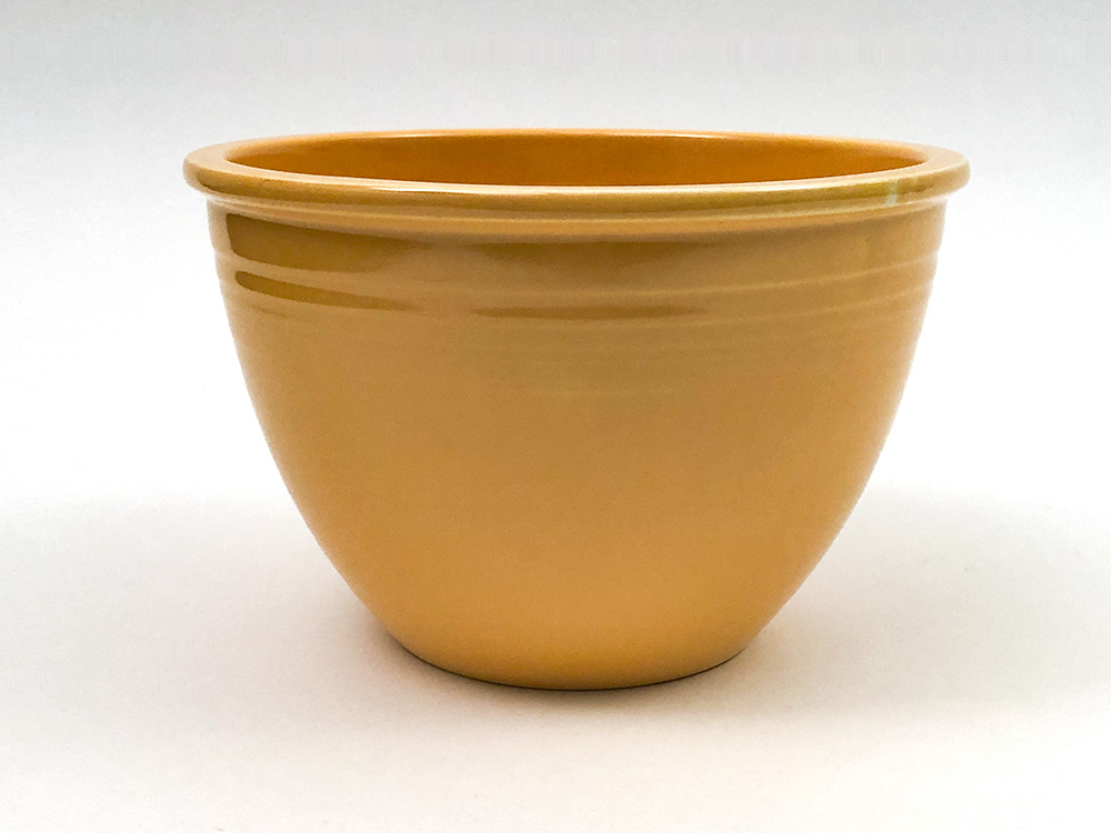 Number 4 radioactive yellow vintage fiesta mixing bowl